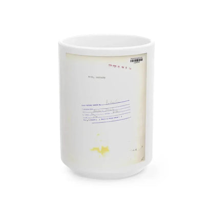 Barbara Rush #24 - Vintage 7x9 B&W Head & Shoulder Upper Body Glamour Photo from 2-19-59_1 (Vintage Female Icon) White Coffee Mug 15oz - Go Mug Yourself