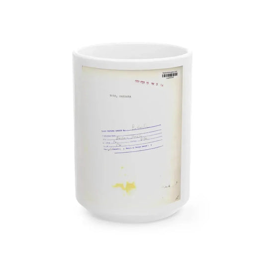 Barbara Rush #24 - Vintage 7x9 B&W Head & Shoulder Upper Body Glamour Photo from 2-19-59_1 (Vintage Female Icon) White Coffee Mug 15oz - Go Mug Yourself