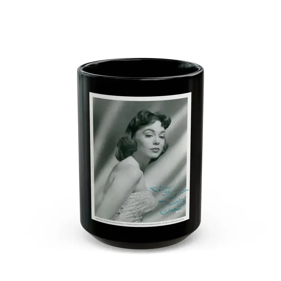 Barbara Rush #241 (Vintage Female Icon) Black Coffee Mug 15oz - Go Mug Yourself