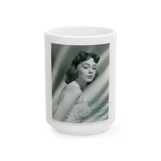 Barbara Rush #241 (Vintage Female Icon) White Coffee Mug 15oz - Go Mug Yourself