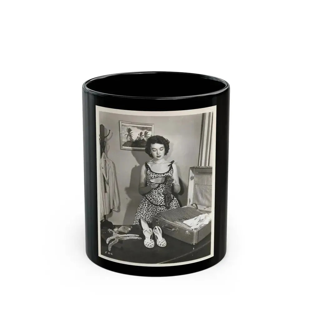 Barbara Rush #243 (Vintage Female Icon) Black Coffee Mug 11oz - Go Mug Yourself