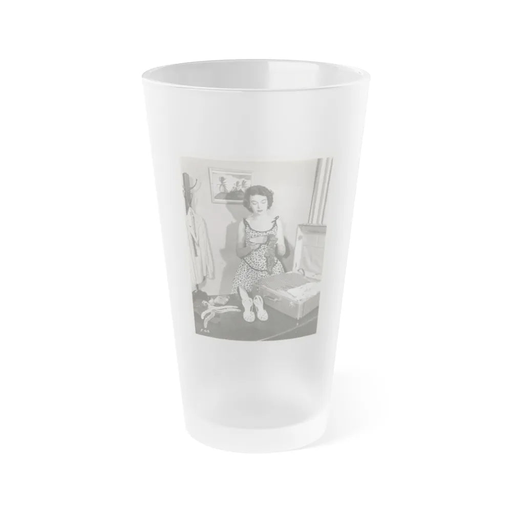 Barbara Rush #243 (Vintage Female Icon) Frosted Pint Glass 16oz-16oz-Frosted-Go Mug Yourself