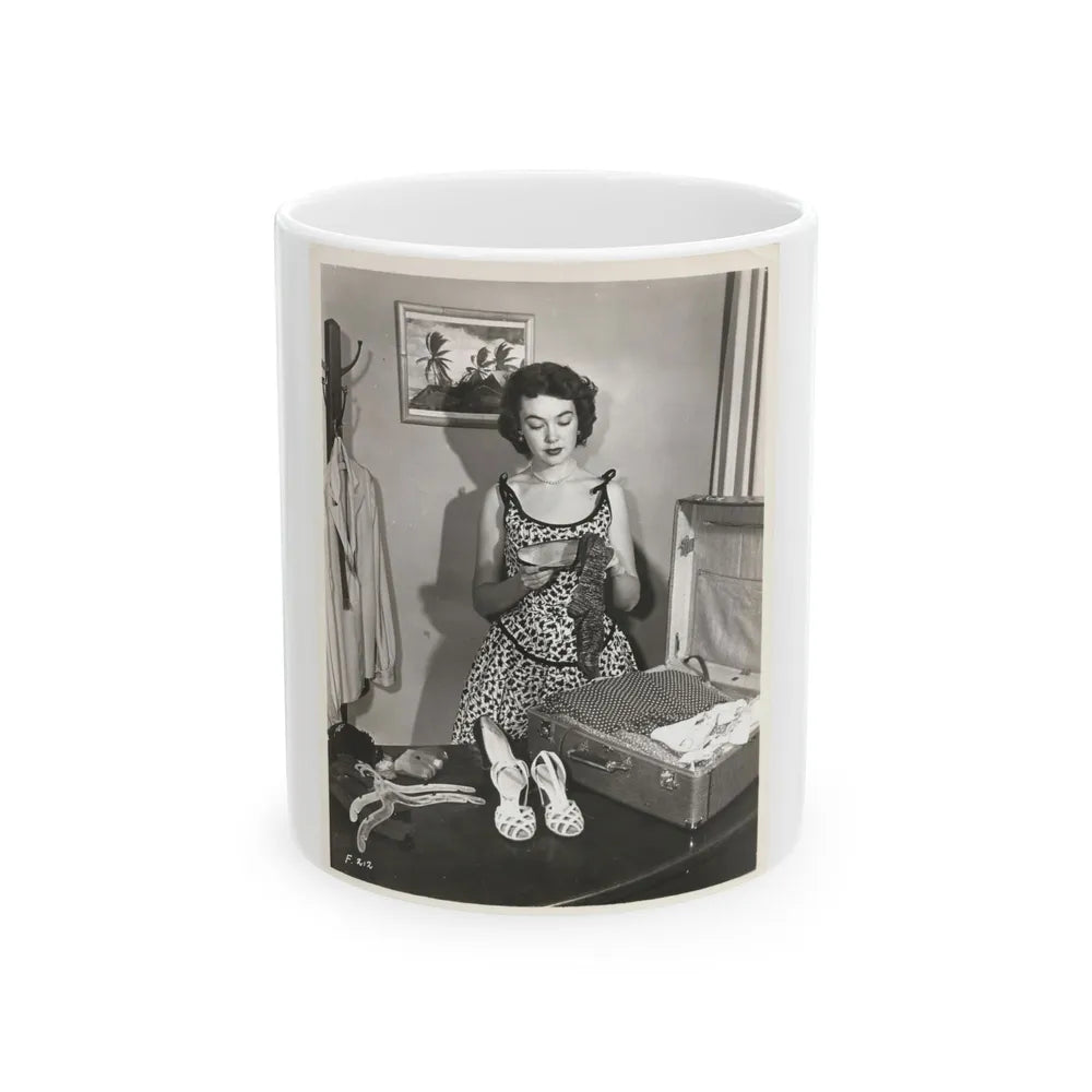 Barbara Rush #243 (Vintage Female Icon) White Coffee Mug-11oz-Go Mug Yourself