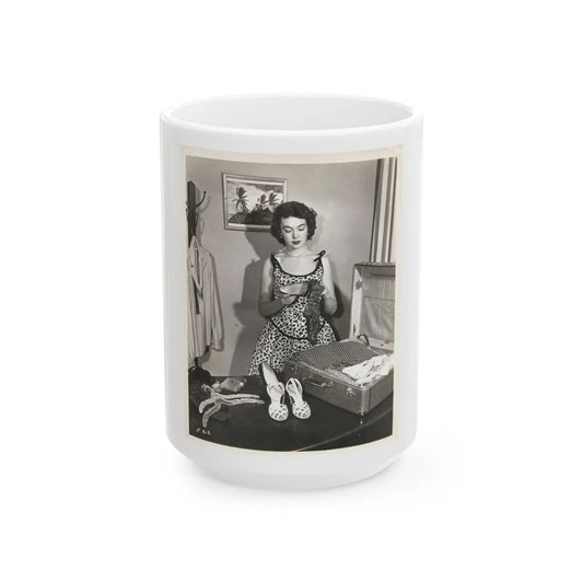 Barbara Rush #243 (Vintage Female Icon) White Coffee Mug-15oz-Go Mug Yourself