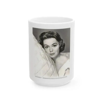 Barbara Rush #245 (Vintage Female Icon) White Coffee Mug 15oz - Go Mug Yourself