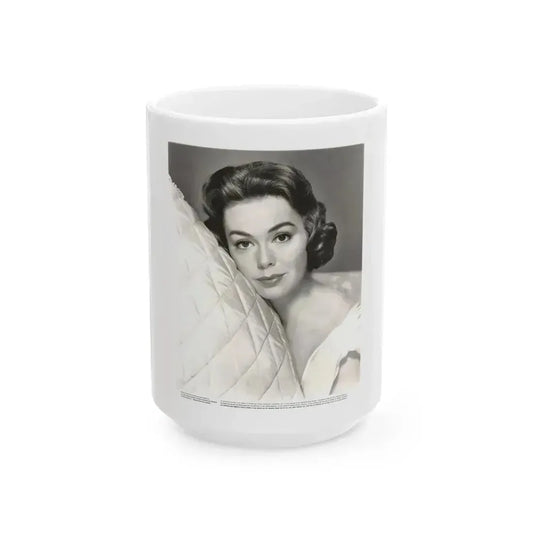 Barbara Rush #245 (Vintage Female Icon) White Coffee Mug 15oz - Go Mug Yourself