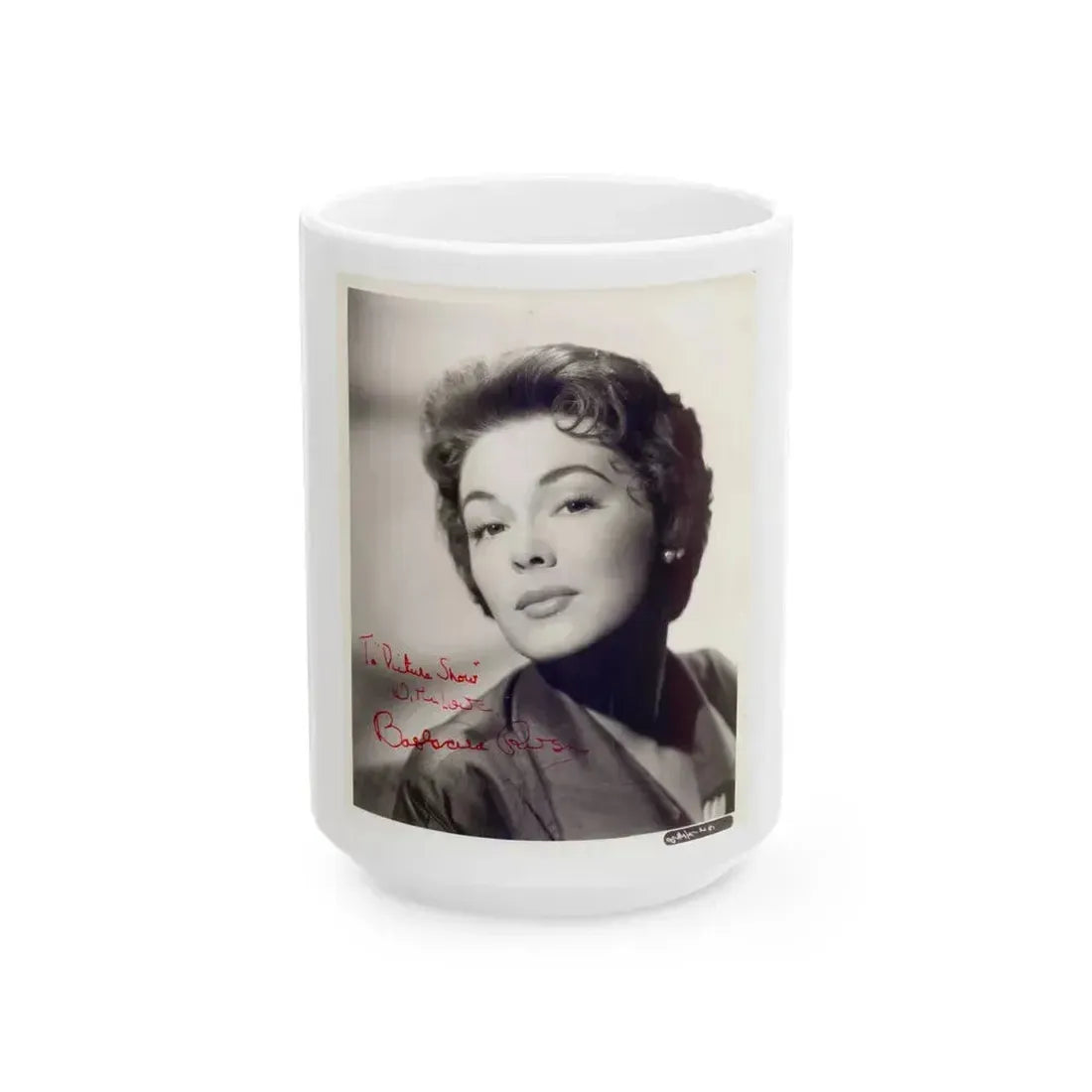 Barbara Rush #246 (Vintage Female Icon) White Coffee Mug 15oz - Go Mug Yourself