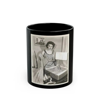Barbara Rush #247 (Vintage Female Icon) Black Coffee Mug 11oz - Go Mug Yourself