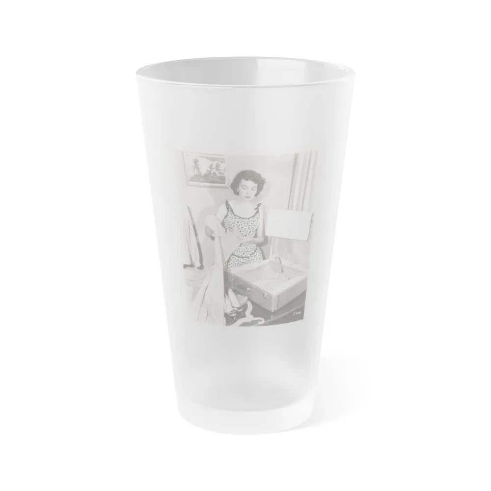 Barbara Rush #247 (Vintage Female Icon) Frosted Pint Glass 16oz-16oz-Frosted-Go Mug Yourself