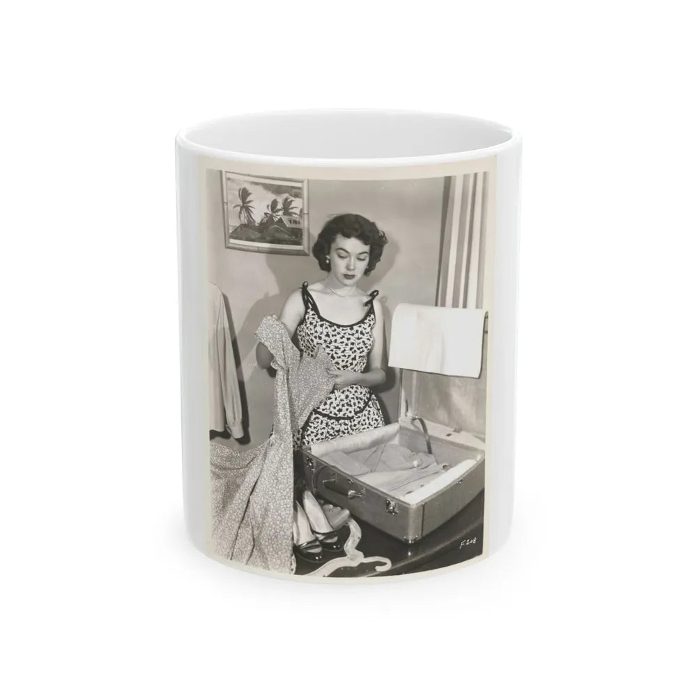 Barbara Rush #247 (Vintage Female Icon) White Coffee Mug-11oz-Go Mug Yourself