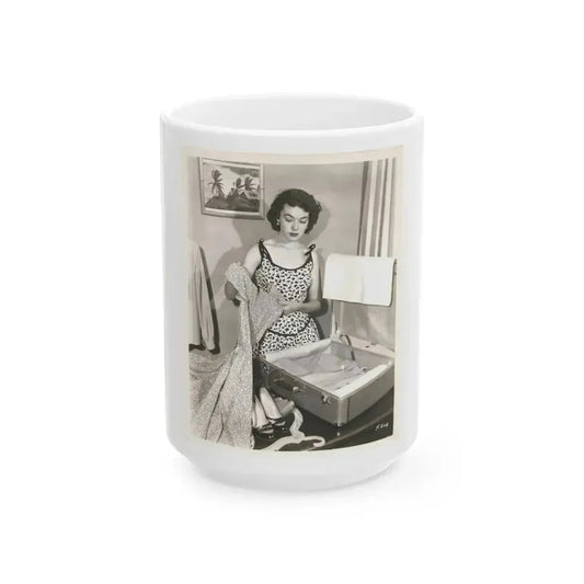 Barbara Rush #247 (Vintage Female Icon) White Coffee Mug 15oz - Go Mug Yourself
