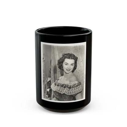 Barbara Rush #252 (Vintage Female Icon) Black Coffee Mug-15oz-Go Mug Yourself