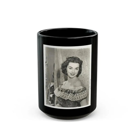 Barbara Rush #252 (Vintage Female Icon) Black Coffee Mug 15oz - Go Mug Yourself