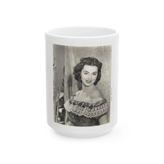 Barbara Rush #252 (Vintage Female Icon) White Coffee Mug-15oz-Go Mug Yourself