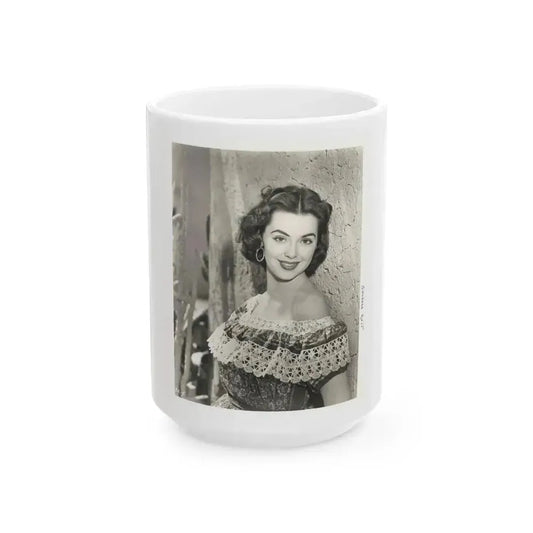 Barbara Rush #252 (Vintage Female Icon) White Coffee Mug 15oz - Go Mug Yourself