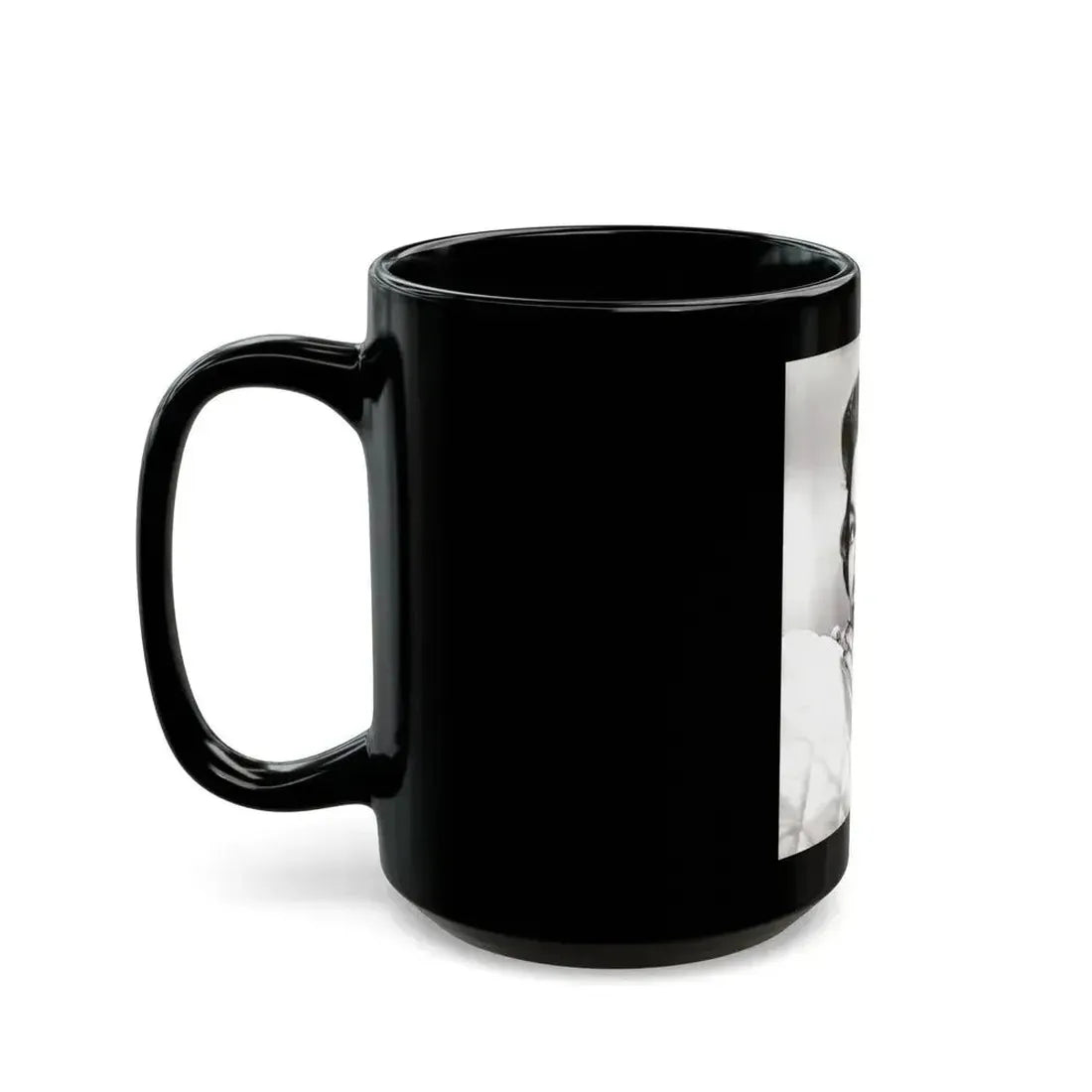 Barbara Rush #254 - Vintage B&W Glamour Portrait Photo from 1959 (Vintage Female Icon) Black Coffee Mug - Go Mug Yourself