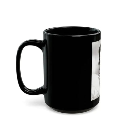 Barbara Rush #254 - Vintage B&W Glamour Portrait Photo from 1959 (Vintage Female Icon) Black Coffee Mug - Go Mug Yourself