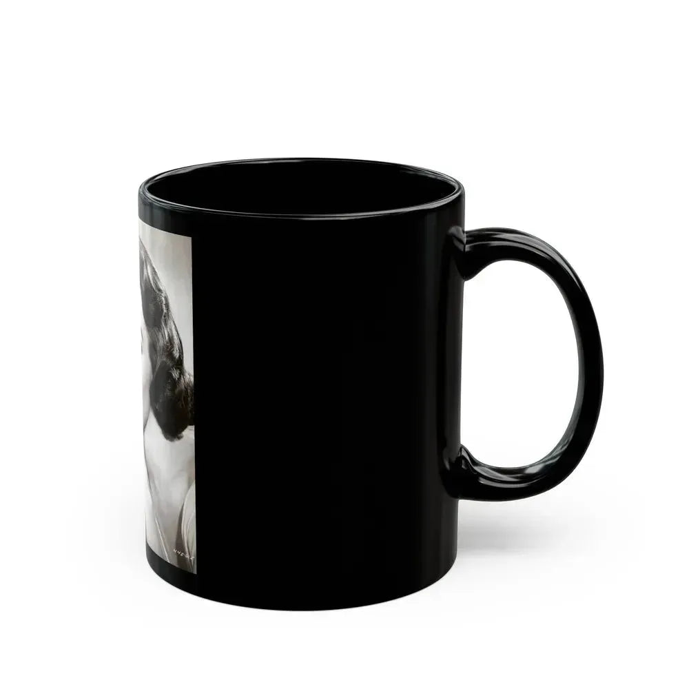 Barbara Rush #254 - Vintage B&W Glamour Portrait Photo from 1959 (Vintage Female Icon) Black Coffee Mug - Go Mug Yourself