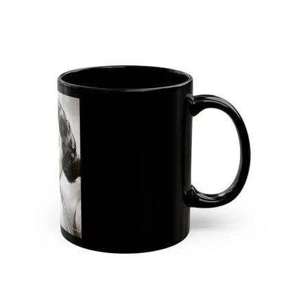 Barbara Rush #254 - Vintage B&W Glamour Portrait Photo from 1959 (Vintage Female Icon) Black Coffee Mug - Go Mug Yourself