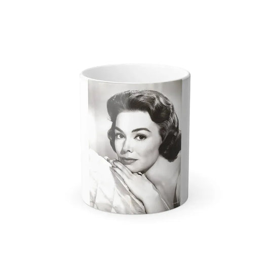 Barbara Rush #254 - Vintage B&W Glamour Portrait Photo from 1959 (Vintage Female Icon) Color Changing Coffee Mug 11oz - Go Mug Yourself