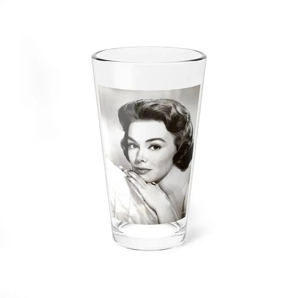 Barbara Rush #254 - Vintage B&W Glamour Portrait Photo from 1959 (Vintage Female Icon) Pint Glass 16oz 16oz - Go Mug Yourself