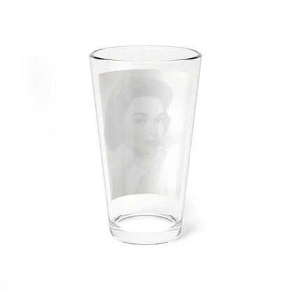 Barbara Rush #254 - Vintage B&W Glamour Portrait Photo from 1959 (Vintage Female Icon) Pint Glass 16oz - Go Mug Yourself