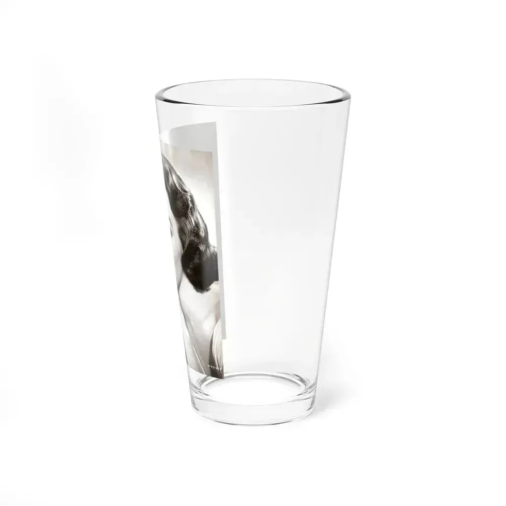 Barbara Rush #254 - Vintage B&W Glamour Portrait Photo from 1959 (Vintage Female Icon) Pint Glass 16oz - Go Mug Yourself