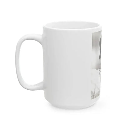 Barbara Rush #254 - Vintage B&W Glamour Portrait Photo from 1959 (Vintage Female Icon) White Coffee Mug - Go Mug Yourself