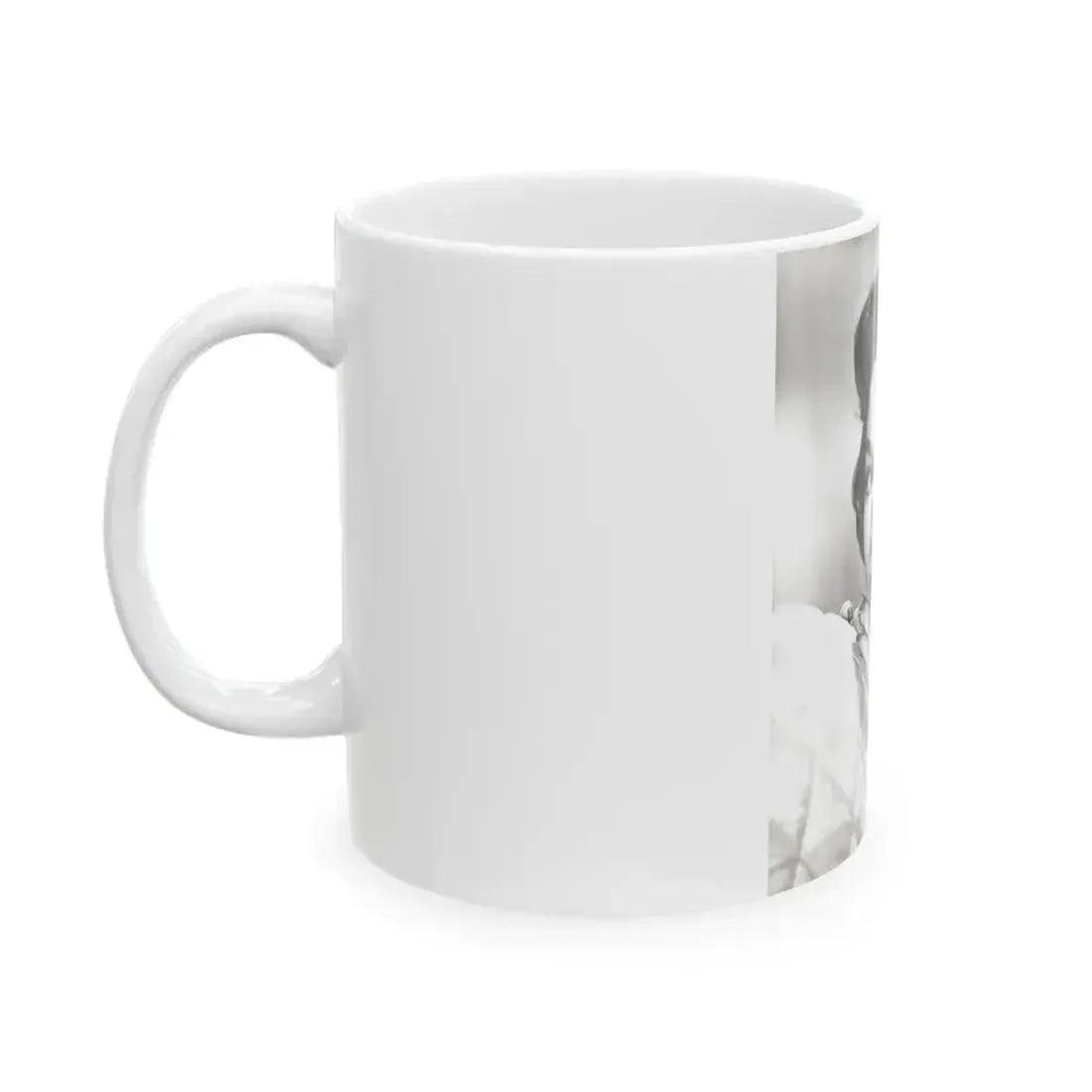 Barbara Rush #254 - Vintage B&W Glamour Portrait Photo from 1959 (Vintage Female Icon) White Coffee Mug - Go Mug Yourself