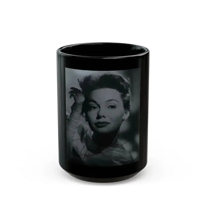 Barbara Rush #256 (Vintage Female Icon) Black Coffee Mug 15oz - Go Mug Yourself