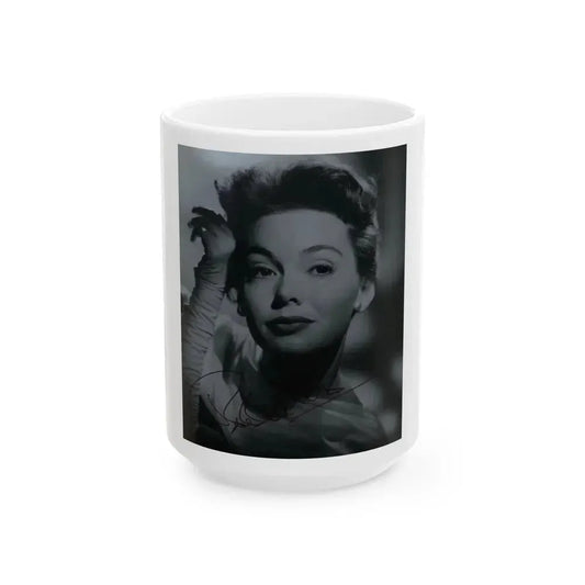Barbara Rush #256 (Vintage Female Icon) White Coffee Mug 15oz - Go Mug Yourself