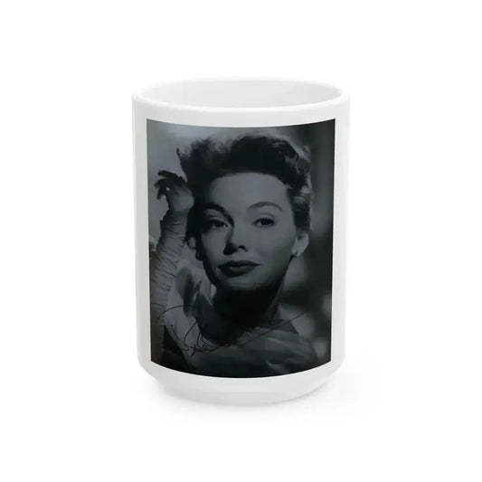 Barbara Rush #256 (Vintage Female Icon) White Coffee Mug 15oz - Go Mug Yourself
