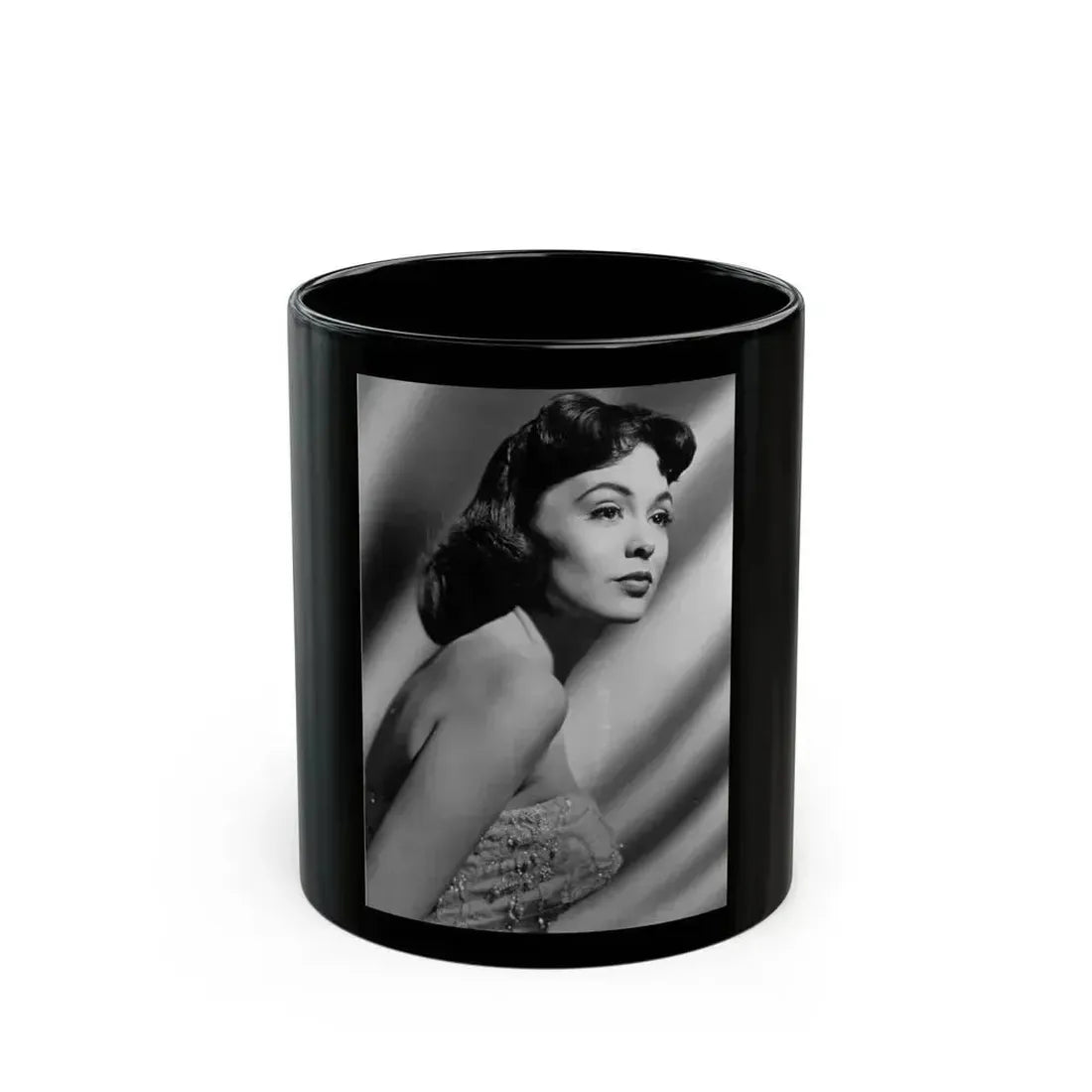 Barbara Rush #258 (Vintage Female Icon) Black Coffee Mug 11oz - Go Mug Yourself