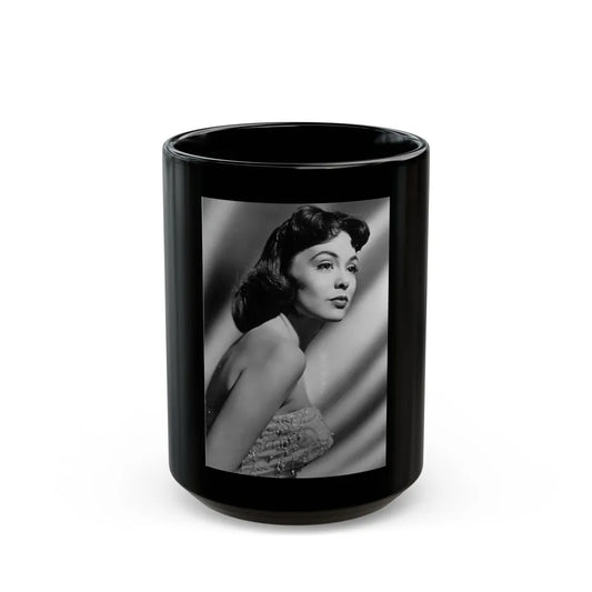 Barbara Rush #258 (Vintage Female Icon) Black Coffee Mug-15oz-Go Mug Yourself