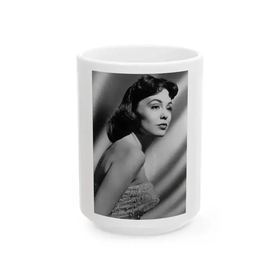 Barbara Rush #258 (Vintage Female Icon) White Coffee Mug 15oz - Go Mug Yourself