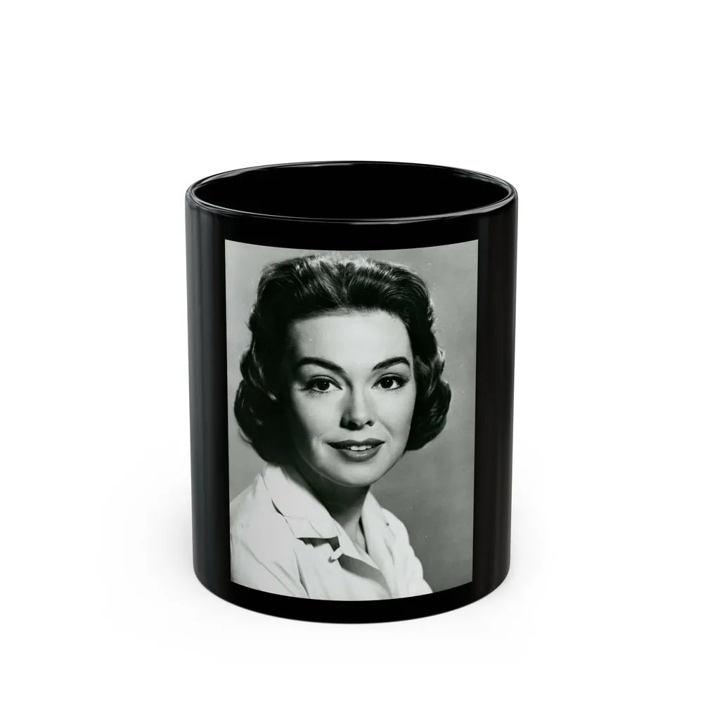 Barbara Rush #259 (Vintage Female Icon) Black Coffee Mug-11oz-Go Mug Yourself