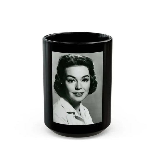 Barbara Rush #259 (Vintage Female Icon) Black Coffee Mug 15oz - Go Mug Yourself