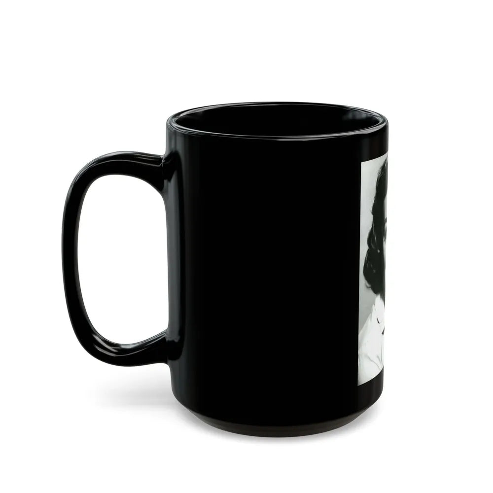 Barbara Rush #259 (Vintage Female Icon) Black Coffee Mug-Go Mug Yourself