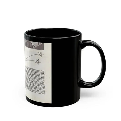 Barbara Rush #278 - 5.25x7.25 B&W Magazine Page Clipping Glamour Photo & Caption (Vintage Female Icon) Black Coffee Mug - Go Mug Yourself