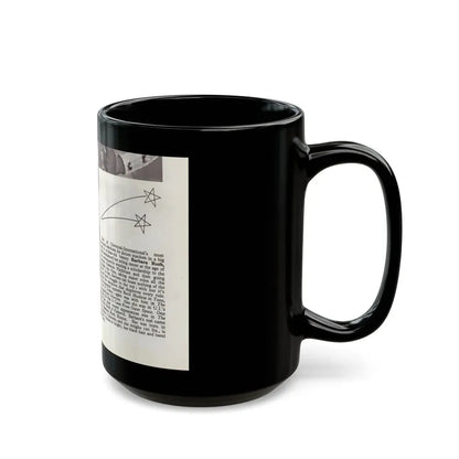 Barbara Rush #278 - 5.25x7.25 B&W Magazine Page Clipping Glamour Photo & Caption (Vintage Female Icon) Black Coffee Mug - Go Mug Yourself