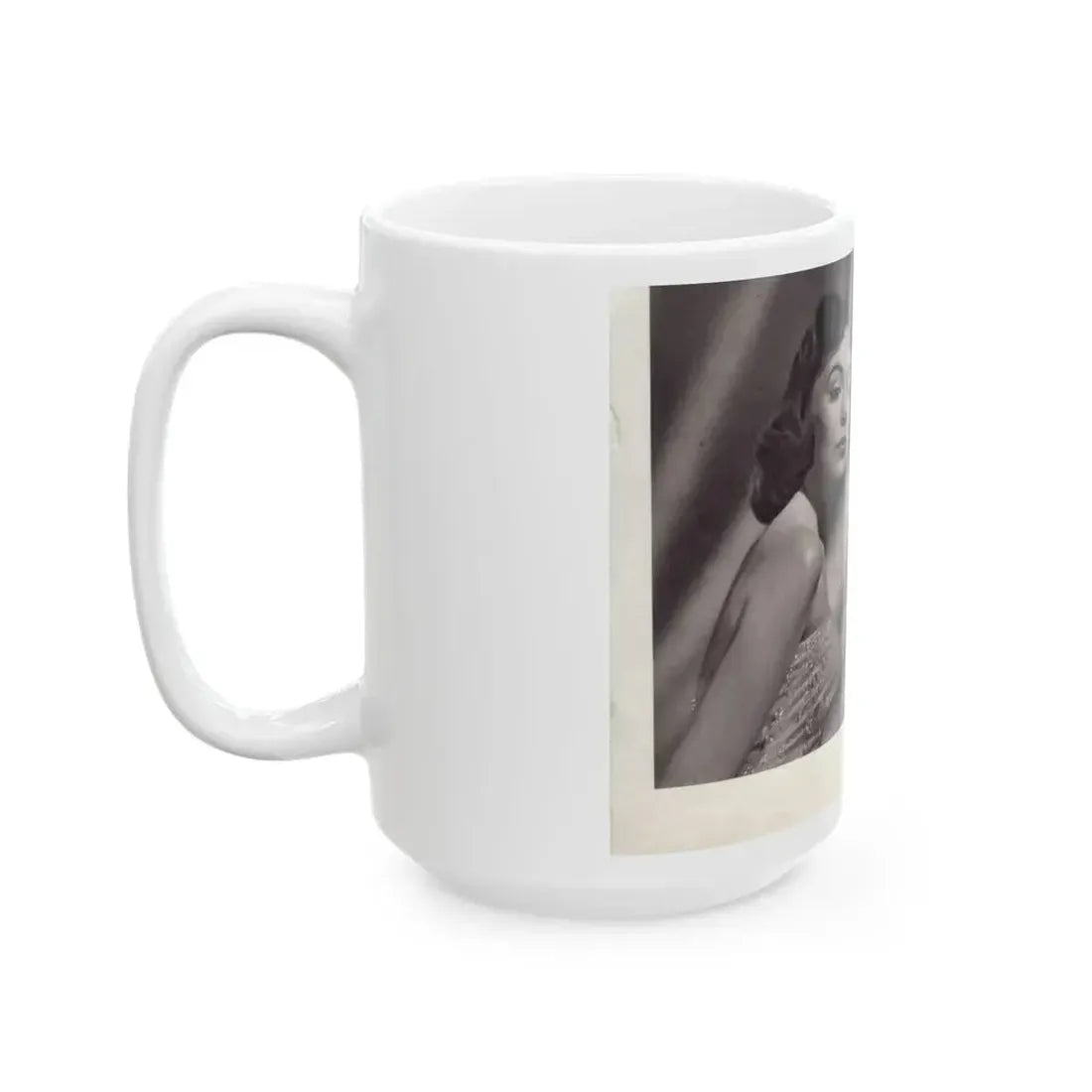 Barbara Rush #278 - 5.25x7.25 B&W Magazine Page Clipping Glamour Photo & Caption (Vintage Female Icon) White Coffee Mug - Go Mug Yourself