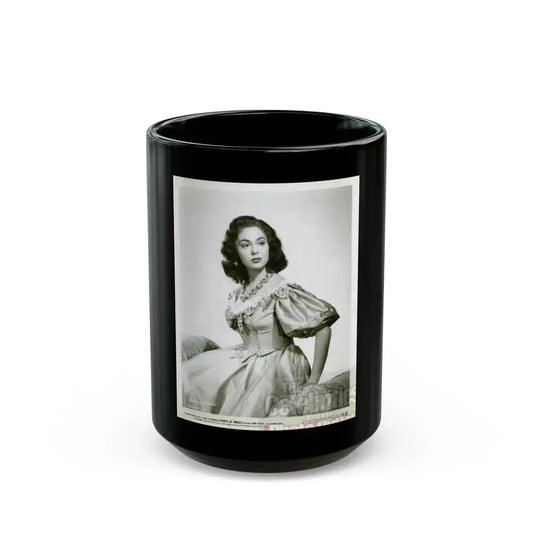 Barbara Rush #34 (Vintage Female Icon) Black Coffee Mug 15oz - Go Mug Yourself