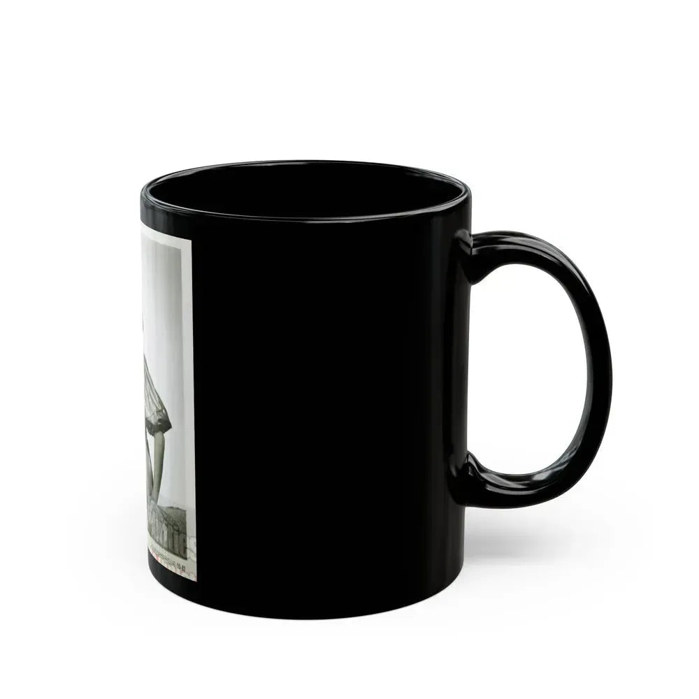 Barbara Rush #34 (Vintage Female Icon) Black Coffee Mug - Go Mug Yourself