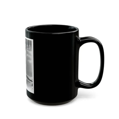 Barbara Rush #37 - 8x10 B&W Full Body 1-Piece Swimsuit Cheesecake Photo (Vintage Female Icon) Black Coffee Mug - Go Mug Yourself
