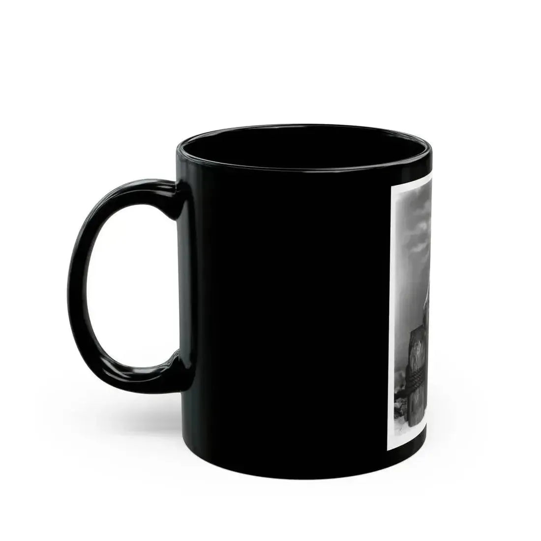 Barbara Rush #37 - 8x10 B&W Full Body 1-Piece Swimsuit Cheesecake Photo (Vintage Female Icon) Black Coffee Mug - Go Mug Yourself