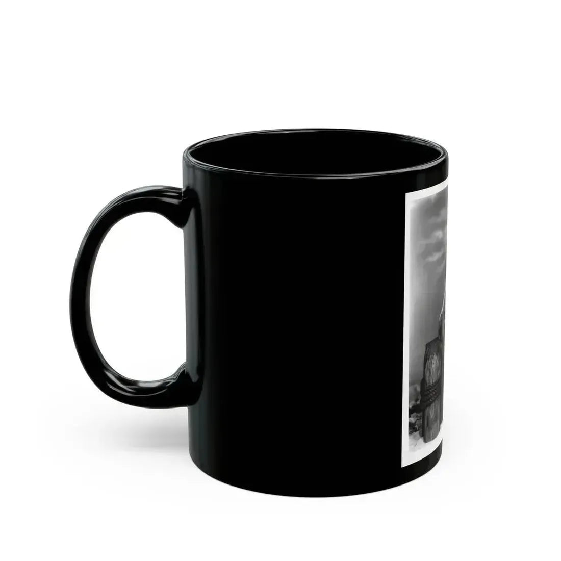 Barbara Rush #37 - 8x10 B&W Full Body 1-Piece Swimsuit Cheesecake Photo (Vintage Female Icon) Black Coffee Mug - Go Mug Yourself