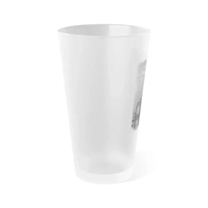 Barbara Rush #37 - 8x10 B&W Full Body 1-Piece Swimsuit Cheesecake Photo (Vintage Female Icon) Frosted Pint Glass 16oz - Go Mug Yourself