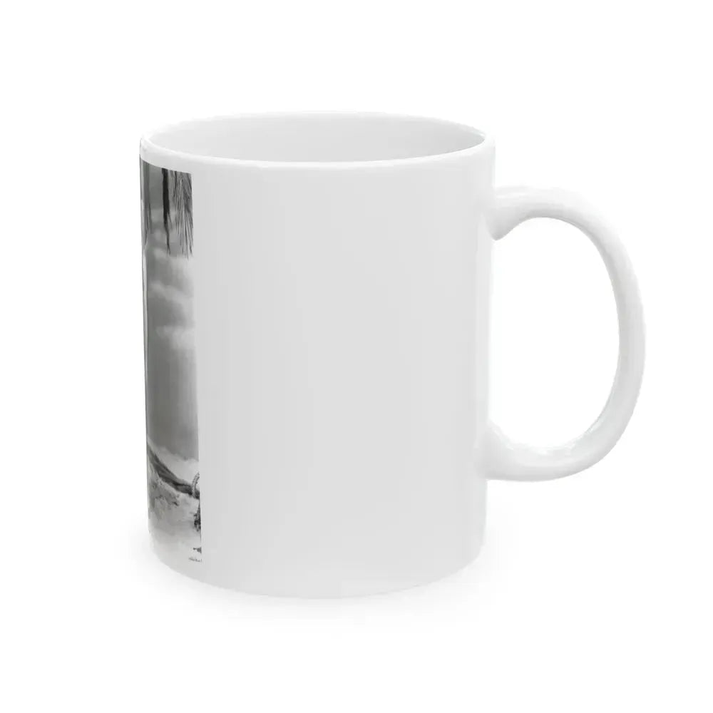 Barbara Rush #37 - 8x10 B&W Full Body 1-Piece Swimsuit Cheesecake Photo (Vintage Female Icon) White Coffee Mug - Go Mug Yourself