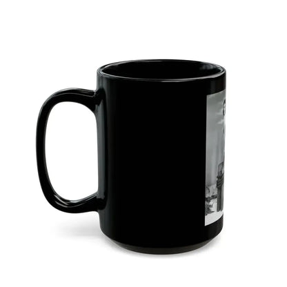 Barbara Rush #38 - 8x10 B&W Full Body 1-Piece Swimsuit Cheesecake Photo (Vintage Female Icon) Black Coffee Mug - Go Mug Yourself
