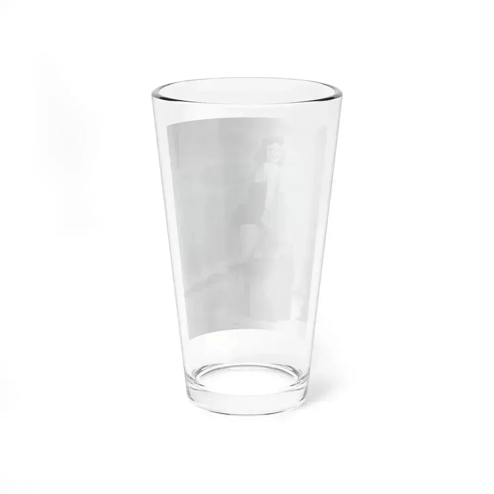 Barbara Rush #38 - 8x10 B&W Full Body 1-Piece Swimsuit Cheesecake Photo (Vintage Female Icon) Pint Glass 16oz - Go Mug Yourself